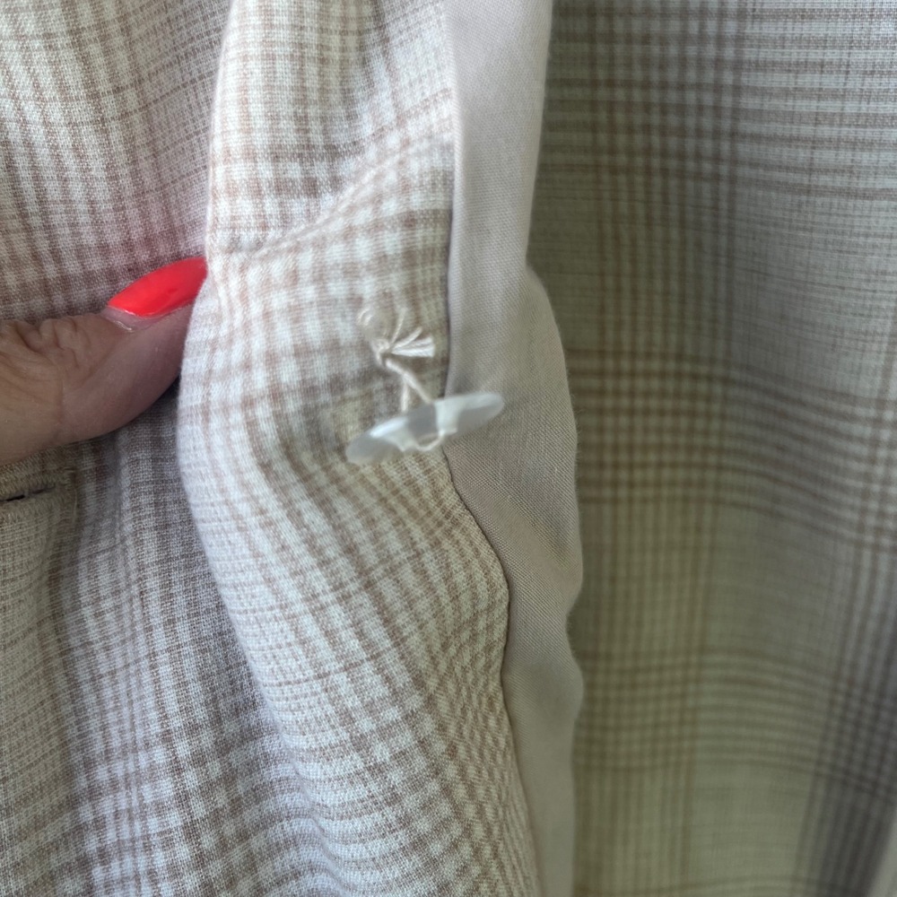 House of Harlow 1960 Womens Tan Windowpane Blazer Jacket XS Professional Classy - Picture 14 of 14